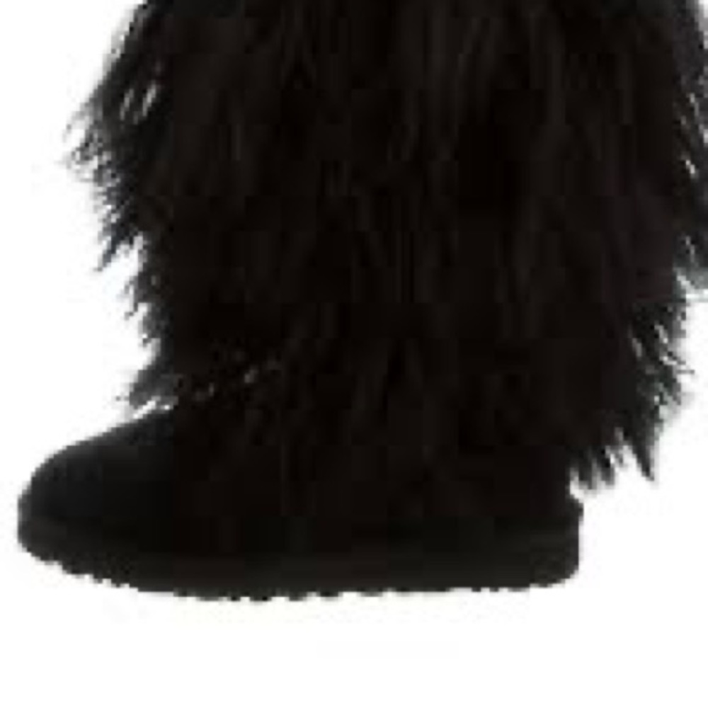 UGG Mongolian Fur Sheepskin Suede Eva Boots Shoes Limited Edition Womens